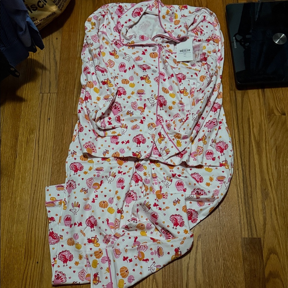 Roller Rabbit Pink and Orange Animal Print Pajamas